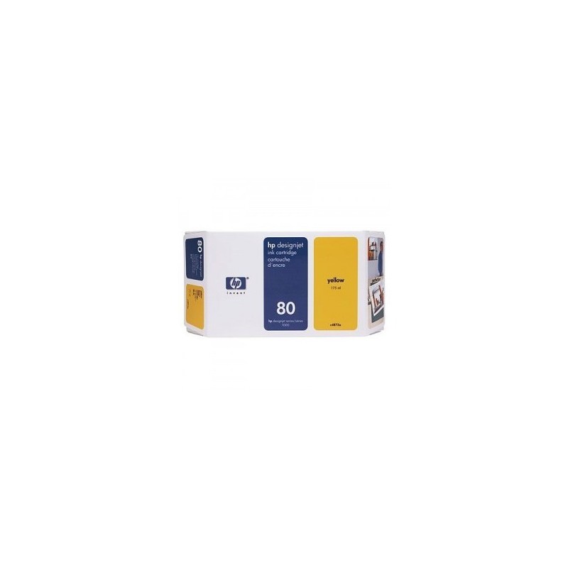HP 80 175-ML YELLOW DESIGNJET INK CARTRIDGE HP 80 175-ML YELLOW DESIGNJET INK CARTRIDGE