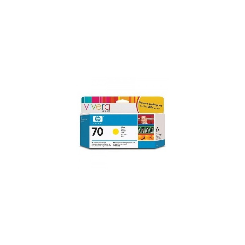 HP 70 130-ML YELLOW DESIGNJET INK CARTRIDGE HP 70 130-ML YELLOW DESIGNJET INK CARTRIDGE