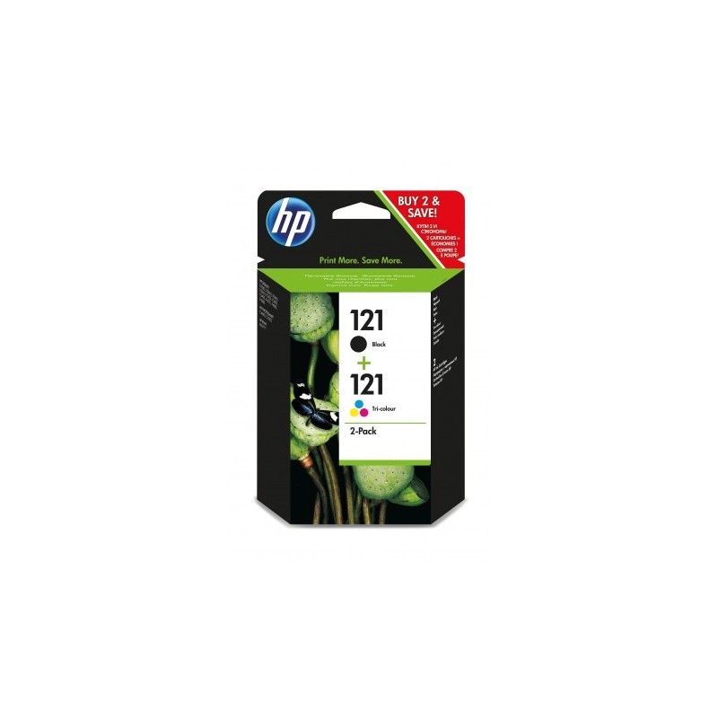 HP 121 2-PACK BLACK/COLOR ORIGINAL INK CARTRIDGES HP 121 2-PACK BLACK/COLOR ORIGINAL INK CARTRIDGES