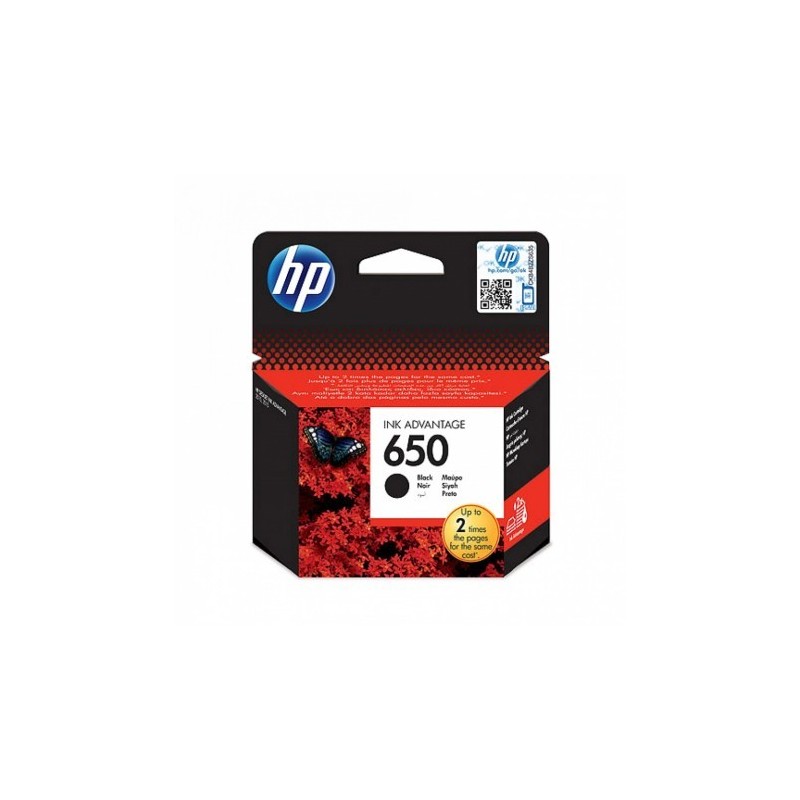 HP 650 BLACK ORIGINAL INK ADVANTAGE CARTRIDGE HP 650 BLACK ORIGINAL INK ADVANTAGE CARTRIDGE