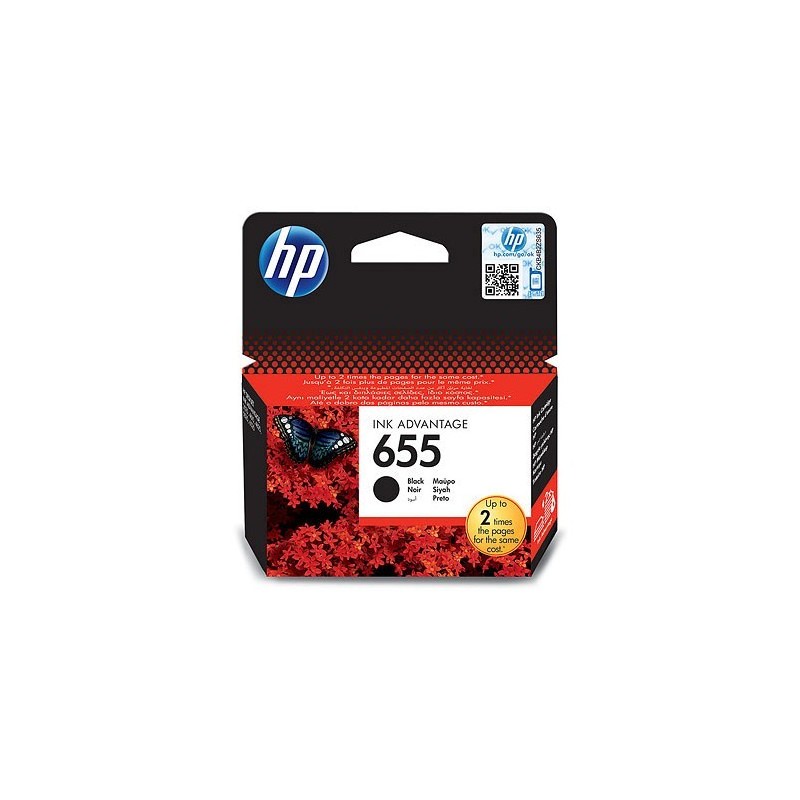 HP 655 BLACK ORIGINAL INK ADVANTAGE CARTRIDGE HP 655 BLACK ORIGINAL INK ADVANTAGE CARTRIDGE