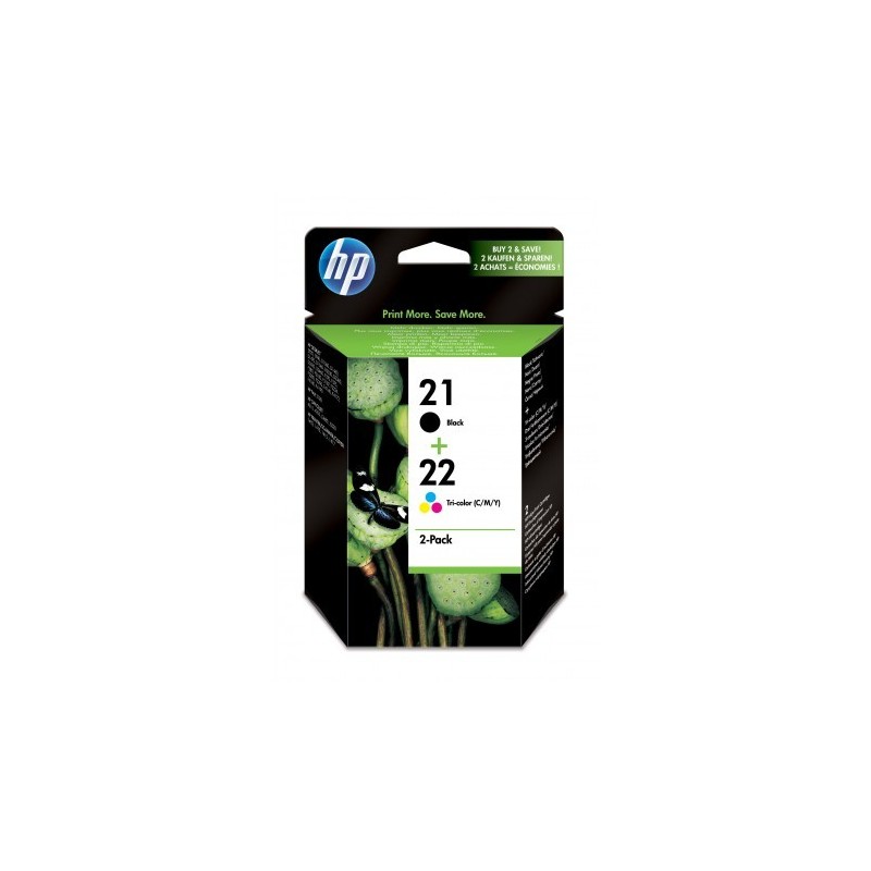 HP 21 BLACK/22COLOR 2-PACK ORIGINAL INK CARTRIDGES HP 21 BLACK/22COLOR 2-PACK ORIGINAL INK CARTRIDGES