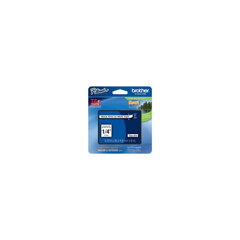 BROTHER RUBAN NOIR - BLANC 6MM BROTHER RUBAN NOIR - BLANC 6MM