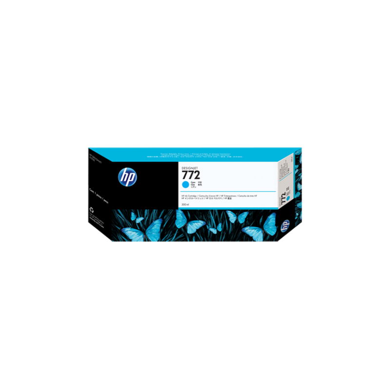 HP 772 300-ML CYAN DESIGNJET INK CARTRIDGE HP 772 300-ML CYAN DESIGNJET INK CARTRIDGE