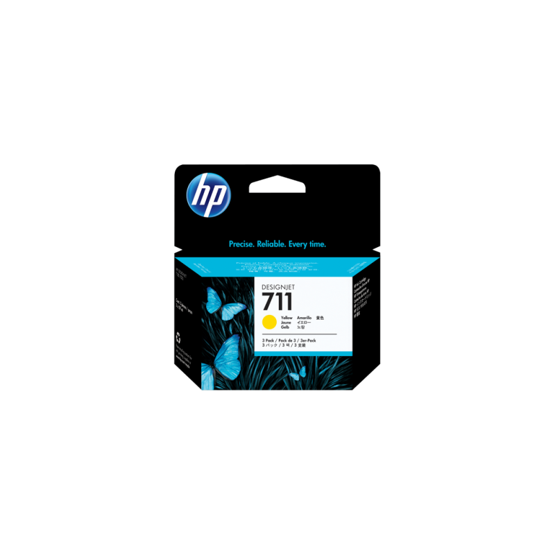 HP 711 3-PACK 29ML YELLOW DESIGNJET INK CARTRIDGE HP 711 3-PACK 29ML YELLOW DESIGNJET INK CARTRIDGE