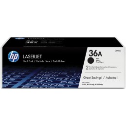 HP 36A Noir (CB436AD) - Pack de 2 toners HP LaserJet d'origine