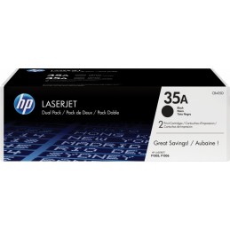 HP 35A Noir (CB435AD) - Pack de 2 toners HP LaserJet d'origine