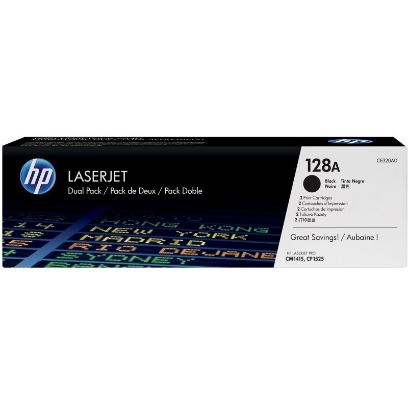 HP 128A Noir (CE320AD) -...