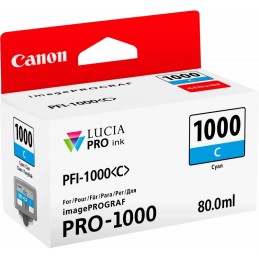 Canon PFI-1000C Cyan - Cartouche encre Canon origine (0547C001AA)