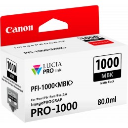 Canon PFI-1000MBK Noire mate - Cartouche encre Canon origine (0545C001AA)