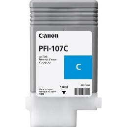 Canon PFI-107C Cyan 130 ml - Bouteille d'encre Canon d'origine (6706B001AA)