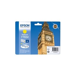 Epson T7034 Jaune - Cartouche d'encre Epson "BIG BEN" d'origine (C13T70344010)