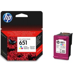 HP 651 trois couleurs - Cartouche d'encre HP d'origine (C2P11AE)