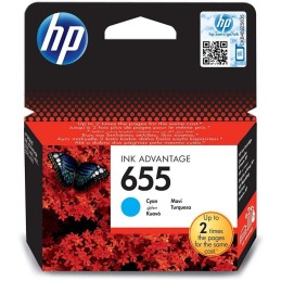 HP 655 Cyan - Cartouche d'encre HP d'origine (CZ110AE)