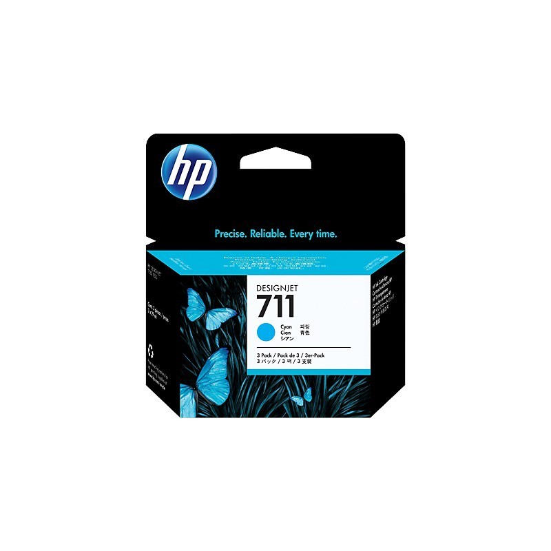 HP 711 Cyan - Pack de 3...