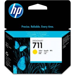 HP 711 Jaune - Cartouche d'encre HP d'origine (CZ132A)