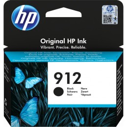 HP 912 Noir - Cartouche d'encre HP d'origine (3YL80AE)