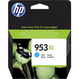 HP 953XL Cyan - Cartouche d'encre grande capacité HP d'origine (F6U16AE)