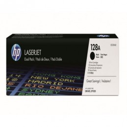 HP 128A 2-PACK BLACK ORIGINAL LASERJET TONER CARTR