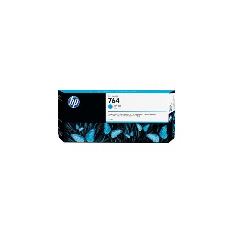 HP 764 300-ML CYAN DESIGNJET INK CARTRIDGE HP 764 300-ML CYAN DESIGNJET INK CARTRIDGE