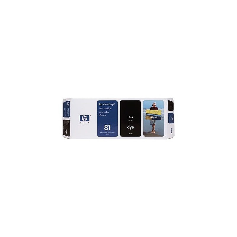 HP 81 680-ML BLACK DESIGNJET DYE INK CARTRIDGE HP 81 680-ML BLACK DESIGNJET DYE INK CARTRIDGE