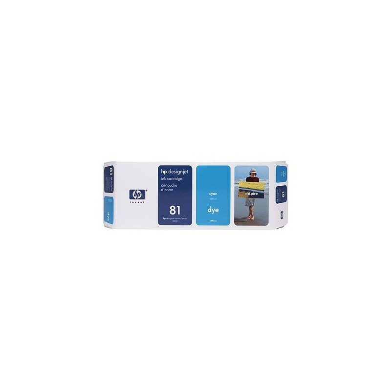 HP 81 680-ML CYAN DESIGNJET DYE INK CARTRIDGE HP 81 680-ML CYAN DESIGNJET DYE INK CARTRIDGE