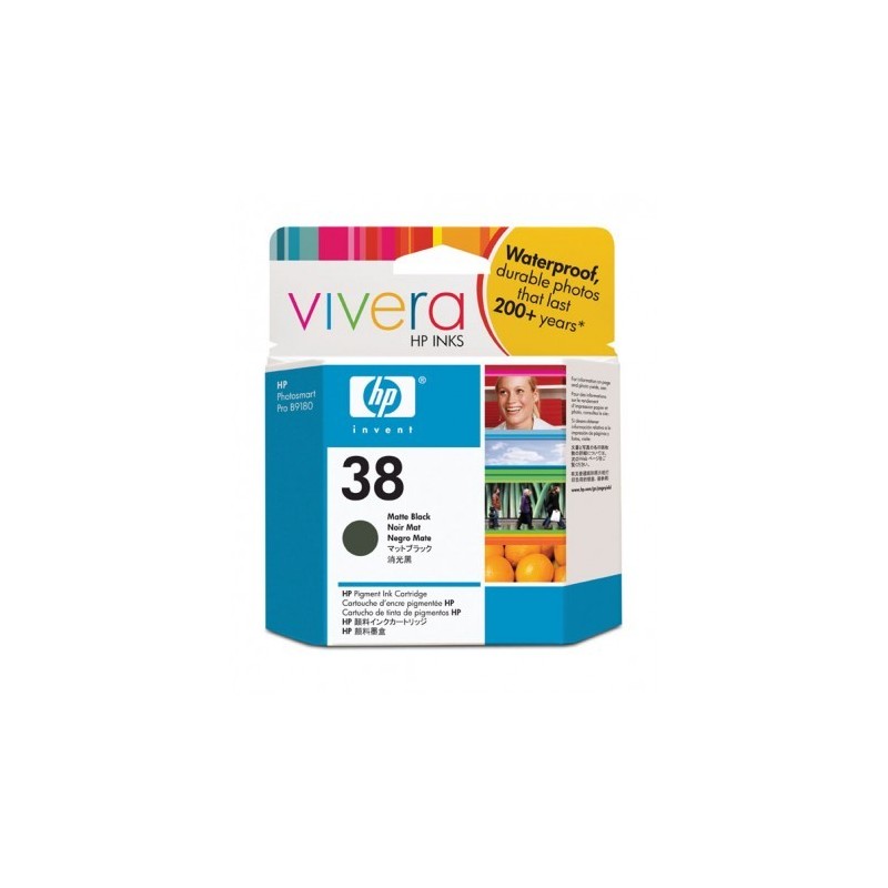 HP 38 MATTE BLACK PIGMENT ORIGINAL INK CARTRIDGE HP 38 MATTE BLACK PIGMENT ORIGINAL INK CARTRIDGE