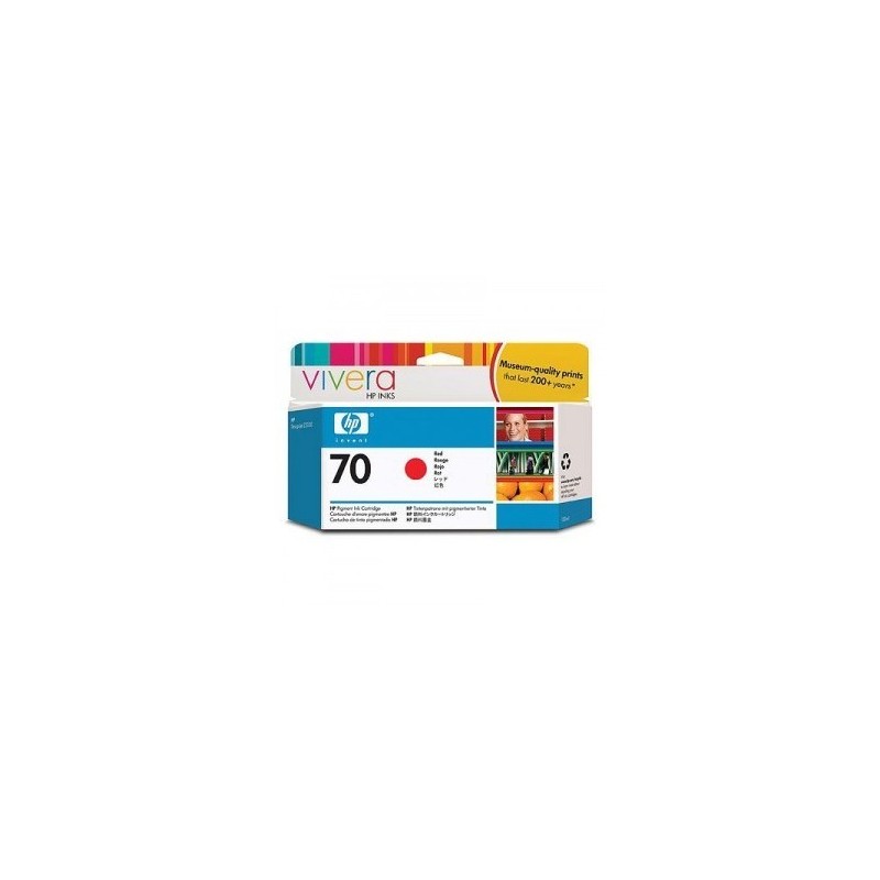 HP 70 130-ML RED DESIGNJET INK CARTRIDGE HP 70 130-ML RED DESIGNJET INK CARTRIDGE